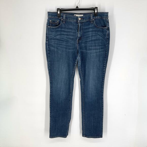 Levi’s 505 Women's Straight Leg Slim Fit Denim Jeans Size 33x32 Medium Blue Wash - Picture 1 of 10